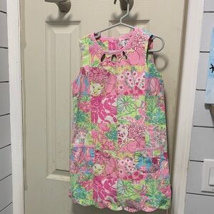 Lilly Pulitzer Pink and Green Kids Dress